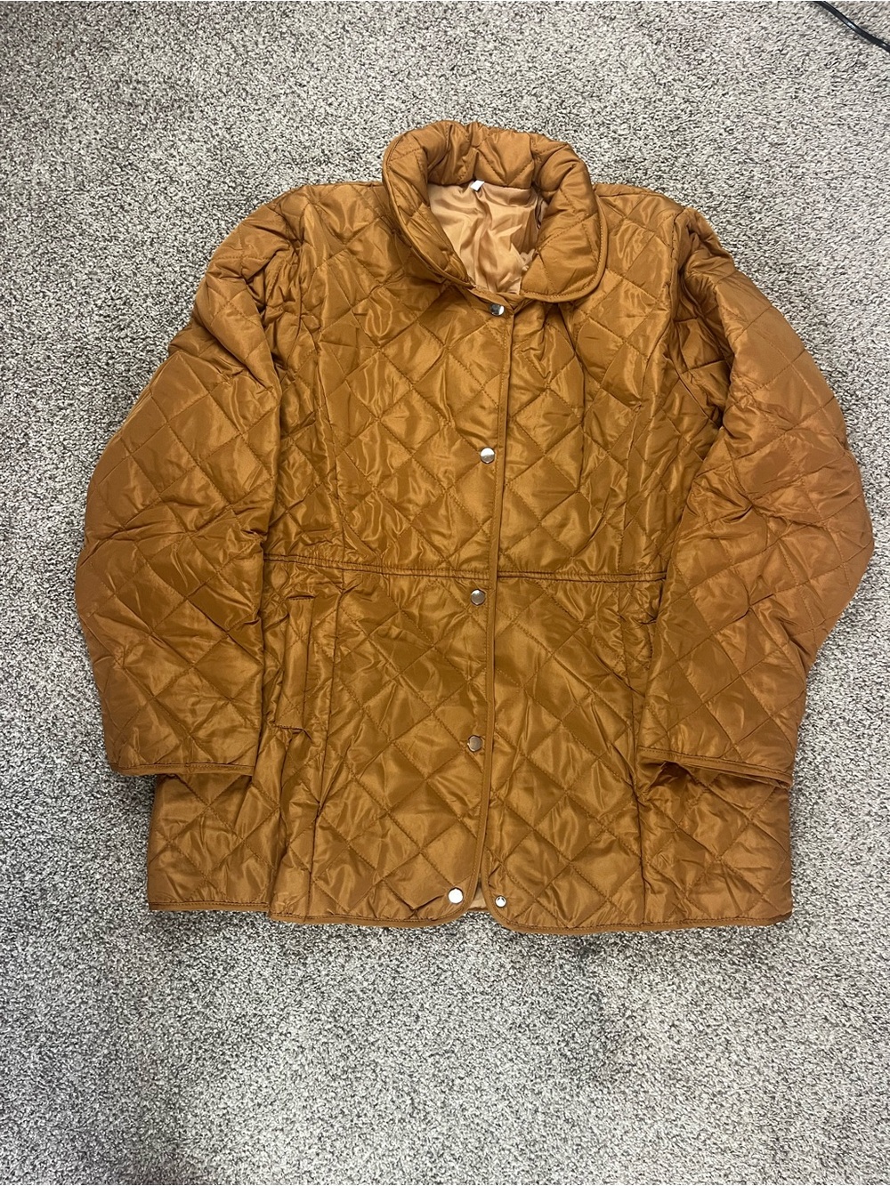 Quilted Lightweight Womens Jacket in Camel